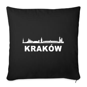 Krakow Krakow Poland Poland Skyline Gift - Sofa pillowcase 17,3'' x 17,3'' (45 x 45 cm) - black - Front