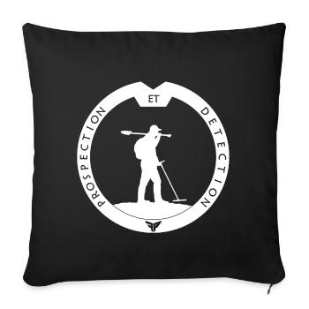disc prospecting and blc detection - Sofa pillowcase 17,3'' x 17,3'' (45 x 45 cm) - black - Front