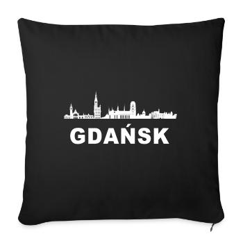 Danzig Gdańsk Gdansk Polen Poland Skyline Geschenk - Sofakissenbezug 45 x 45 cm - Schwarz - Vorne