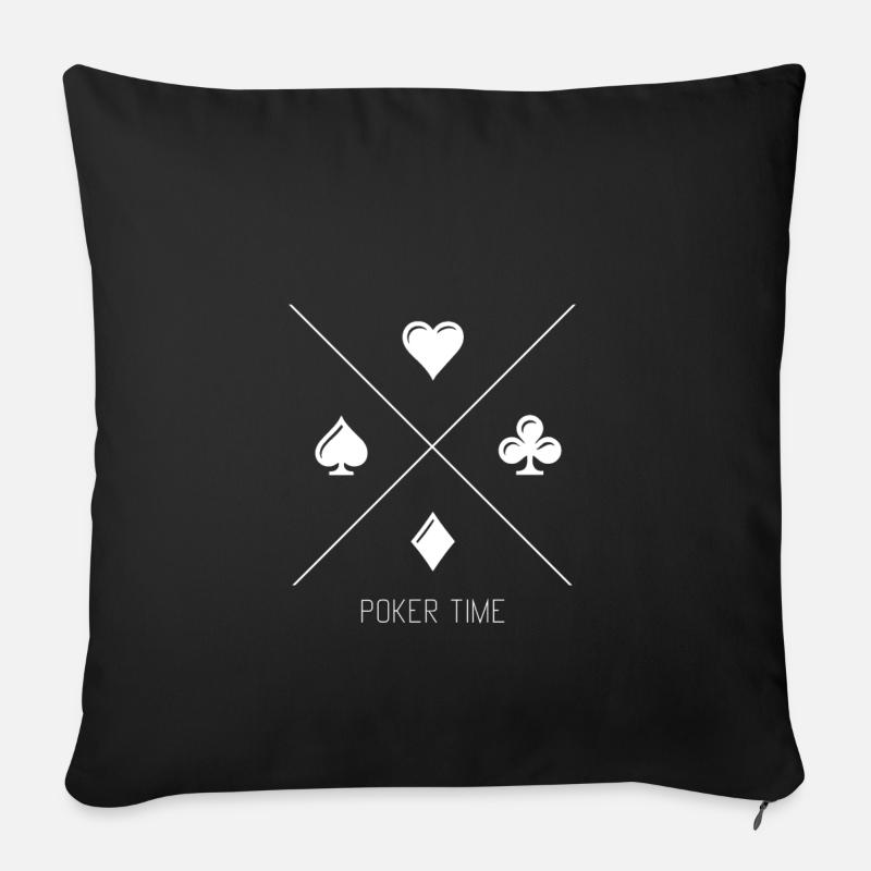 Poker - Sofakissenbezug 45 x 45 cm - Schwarz