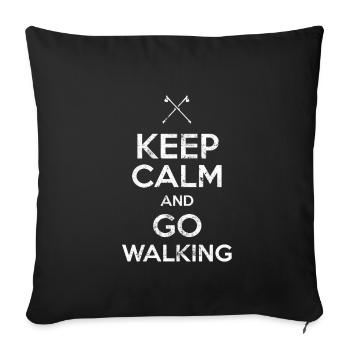 Marche nordique - Housse de coussin décorative 45 x 45 cm - noir - Devant