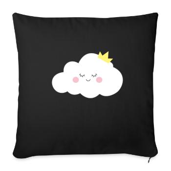 cloud - Sofa pillowcase 17,3'' x 17,3'' (45 x 45 cm) - black - Front