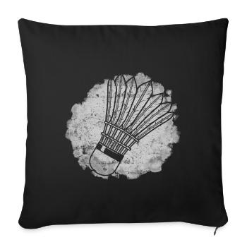 Badminton badminton - Sofa pillowcase 17,3'' x 17,3'' (45 x 45 cm) - black - Front