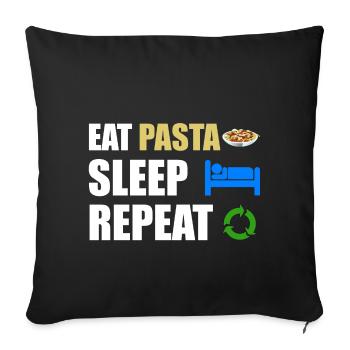 pasta - Sofa pillowcase 17,3'' x 17,3'' (45 x 45 cm) - black - Front