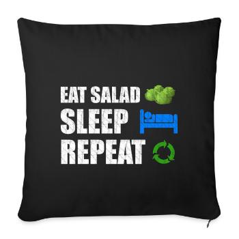Salade - Housse de coussin décorative 45 x 45 cm - noir - Devant