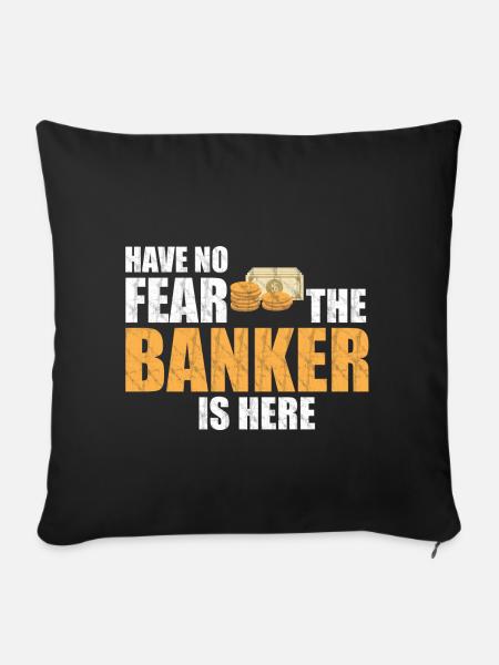 Bankier Angst - Sofakissenbezug 45 x 45 cm - Schwarz