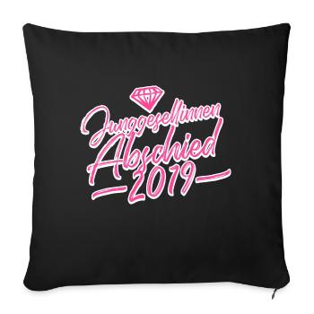 hen party 2019 diamond - Sofa pillowcase 17,3'' x 17,3'' (45 x 45 cm) - black - Front