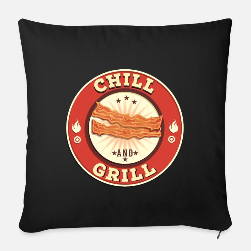 Chill and Grill - Sofakissenbezug 45 x 45 cm - Schwarz
