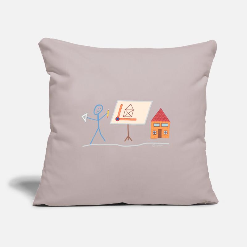 Draftsman Stick figure planner Constructor Job Sofa pillowcase 17,3'' x 17,3'' (45 x 45 cm)