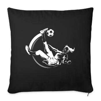 footballer fallback - Sofa pillowcase 17,3'' x 17,3'' (45 x 45 cm) - black - Front