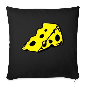 cheese_1 - Housse de coussin décorative 45 x 45 cm - noir - Devant