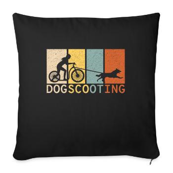 dogscooting - Housse de coussin décorative 45 x 45 cm - noir - Devant