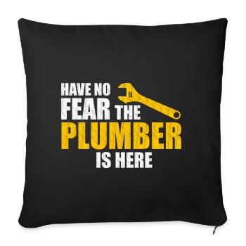 plumber - Sofa pillowcase 17,3'' x 17,3'' (45 x 45 cm) - black - Front