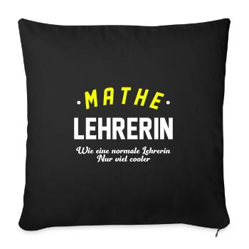 Mathe Lehrerin - Sofakissenbezug 45 x 45 cm - Schwarz - Vorne