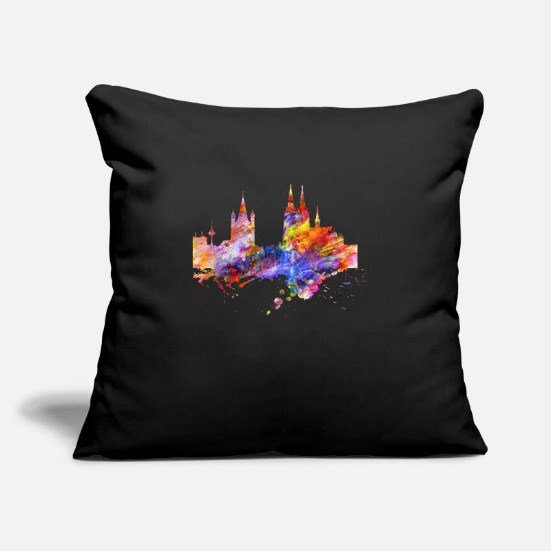 Skyline de Cologne Housse de coussin décorative 45 x 45 cm