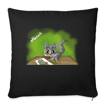 Minus pas punk - Sofa pillowcase 17,3'' x 17,3'' (45 x 45 cm) - black - Front