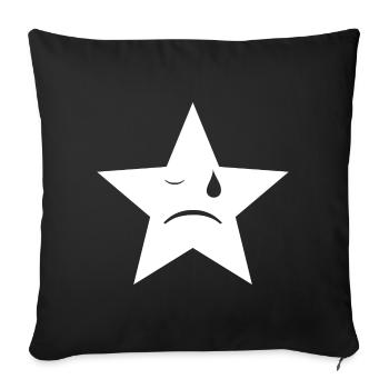Graphique Sad Star - Housse de coussin décorative 45 x 45 cm - noir - Devant