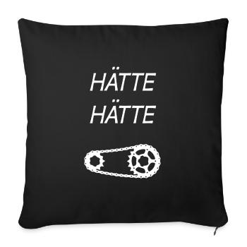 Avait eu proverbe chaîne de vélo - Housse de coussin décorative 45 x 45 cm - noir - Devant