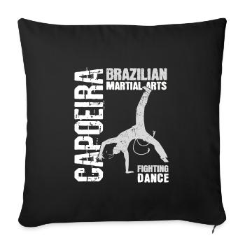 Capoeira - Sofa pillowcase 17,3'' x 17,3'' (45 x 45 cm) - black - Front