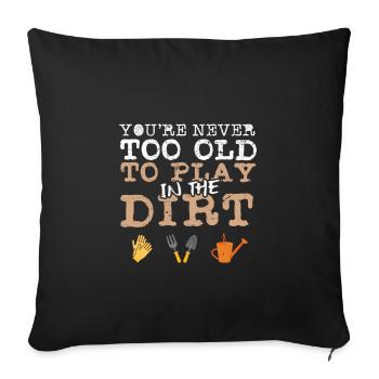 gardener - Sofa pillowcase 17,3'' x 17,3'' (45 x 45 cm) - black - Front
