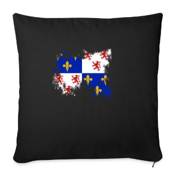 Picardie-effacé - Housse de coussin décorative 45 x 45 cm - noir - Devant