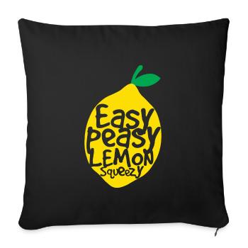 easy peasy lemon squeezy - Sofa pillowcase 17,3'' x 17,3'' (45 x 45 cm) - black - Front