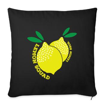Lemon Squad Lemon Bros. - Sofakissenbezug 45 x 45 cm - Schwarz - Vorne