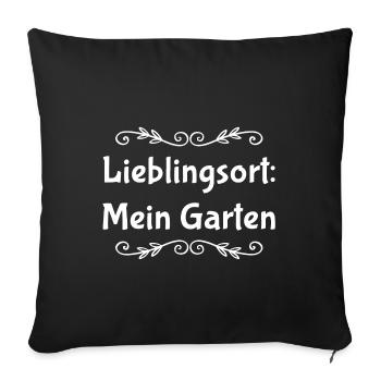 Garten - Sofakissenbezug 45 x 45 cm - Schwarz - Vorne