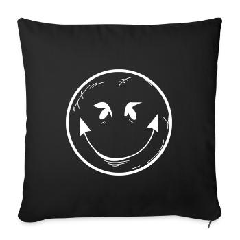 Teufel Emoticon Symbol Geschenk - Sofakissenbezug 45 x 45 cm - Schwarz - Vorne