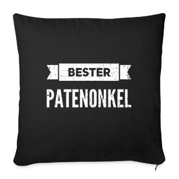 Meilleur parrain - Housse de coussin décorative 45 x 45 cm - noir - Devant