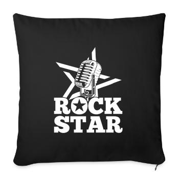 Rock Star Music Rock and Roll - Sofa pillowcase 17,3'' x 17,3'' (45 x 45 cm) - black - Front