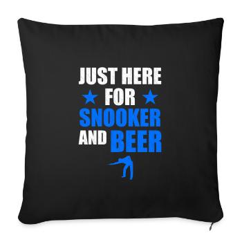 Bier und Snooker - Sofakissenbezug 45 x 45 cm - Schwarz - Vorne
