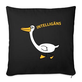 Intelligente Gans - Sofakissenbezug 45 x 45 cm - Schwarz - Vorne