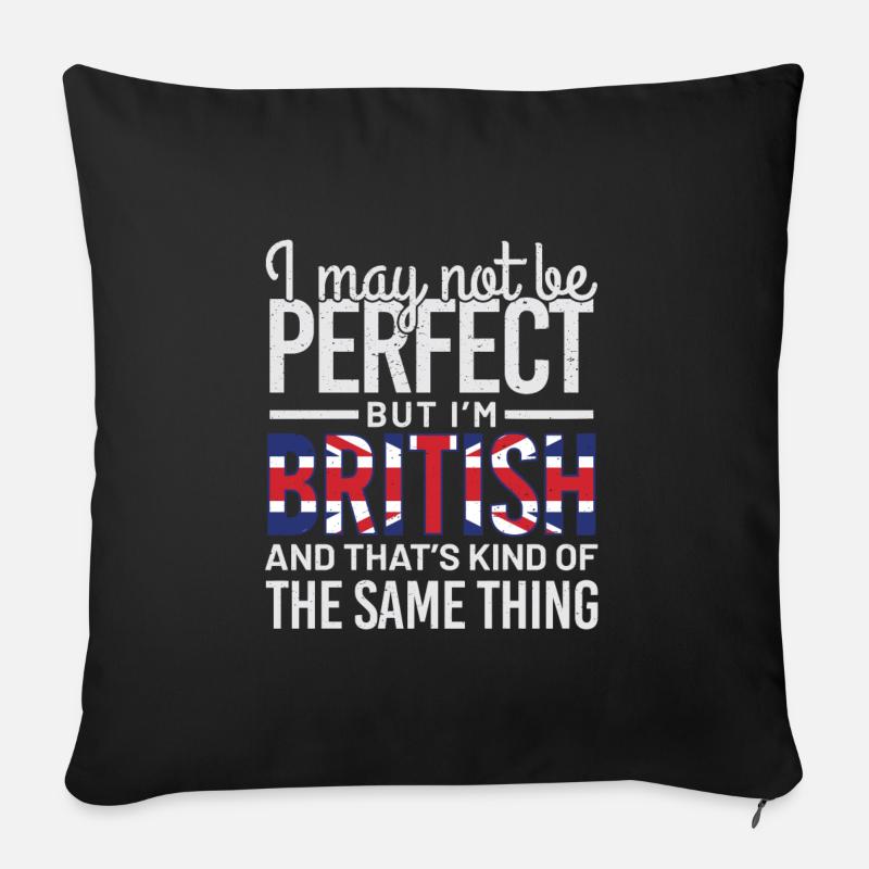 british - Sofakissenbezug 45 x 45 cm - Schwarz