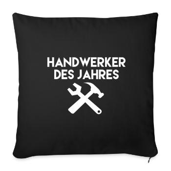 Craftsman of the year crafts pension saying - Sofa pillowcase 17,3'' x 17,3'' (45 x 45 cm) - black - Front