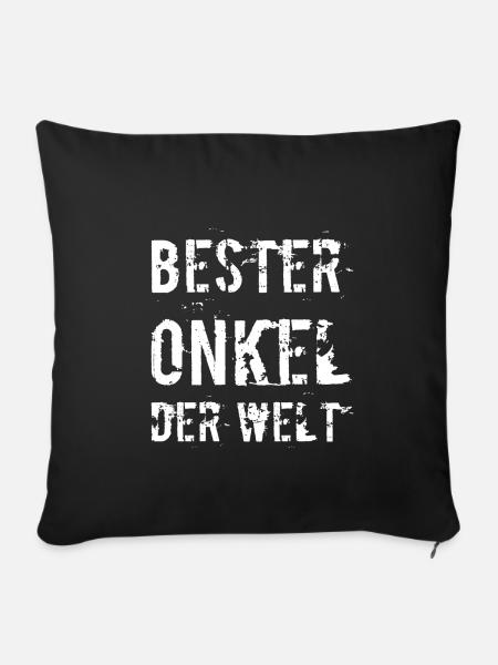 Onkel - Sofakissenbezug 45 x 45 cm - Schwarz