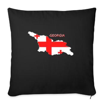 GEORGIA - Housse de coussin décorative 45 x 45 cm - noir - Devant