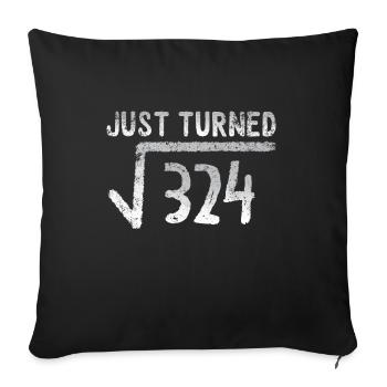 math 18ème anniversaire - Housse de coussin décorative 45 x 45 cm - noir - Devant