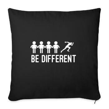 To run - Sofa pillowcase 17,3'' x 17,3'' (45 x 45 cm) - black - Front