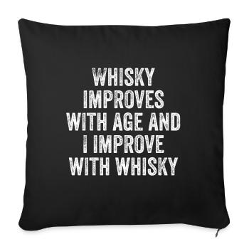 Whisky - Sofakissenbezug 45 x 45 cm - Schwarz - Vorne