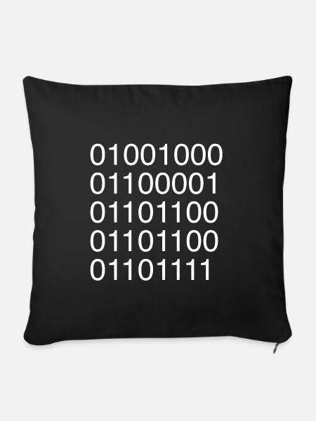 Informatiker ASCII Code Binär - Sofakissenbezug 45 x 45 cm - Schwarz