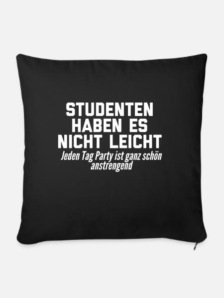 Student - Sofakissenbezug 45 x 45 cm - Schwarz
