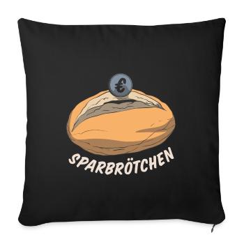 Tirelire tirelire pain pain - Housse de coussin décorative 45 x 45 cm - noir - Devant