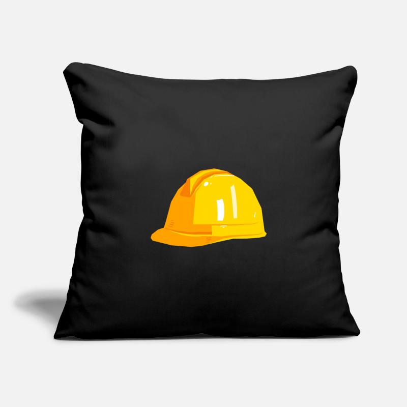 Idée cadeau cadeau casque de construction Housse de coussin décorative 45 x 45 cm