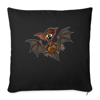 Vladi bat - Housse de coussin décorative 45 x 45 cm - noir - Devant