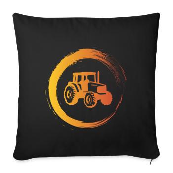tracteur - Housse de coussin décorative 45 x 45 cm - noir - Devant