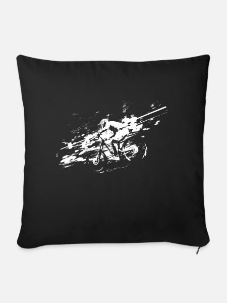 MTB MTB bergab - Sofakissenbezug 45 x 45 cm - Schwarz