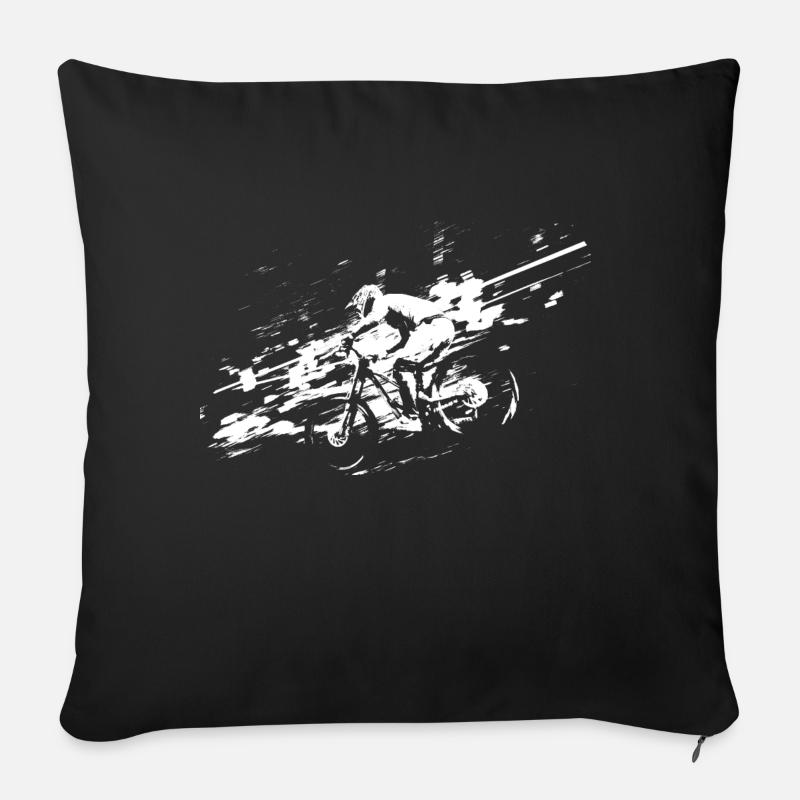 MTB MTB bergab - Sofakissenbezug 45 x 45 cm - Schwarz