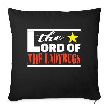 Ladybug insect insect lucky charm animal - Sofa pillowcase 17,3'' x 17,3'' (45 x 45 cm) - black - Front