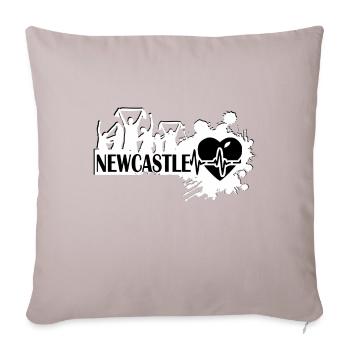 Motif de fan de sport de Newcastle - Housse de coussin décorative 45 x 45 cm - taupe clair - Devant